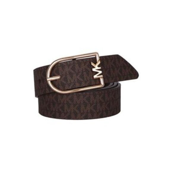 NWT Michael Kors Brown Logo Belt M - Picture 1 of 1